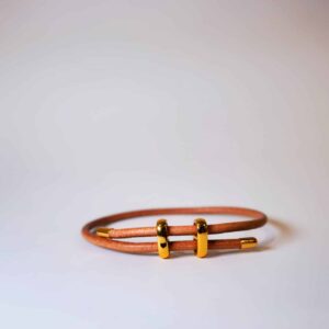Pulsera cuero camel