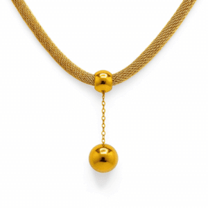 Colgante cadena malla y bola