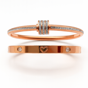 Conjunto de brazaletes baño rosa