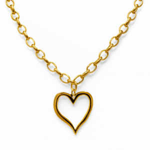 Colgante corazón dorado
