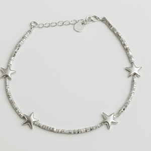 Pulsera de plata estrellas