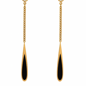 Pendientes negros de acero