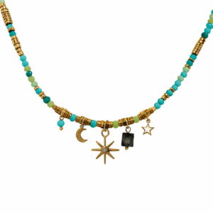 colgante cuentas verdes