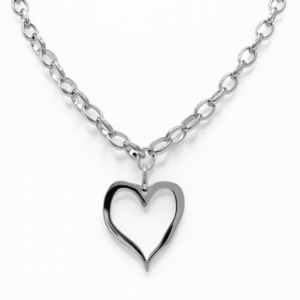 Colgante corazón plateado