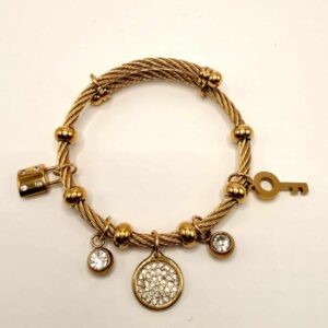 Pulsera rigida con charms