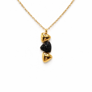 Colgante Zea piedras negro