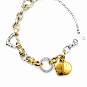 Pulsera Corazón bicolor